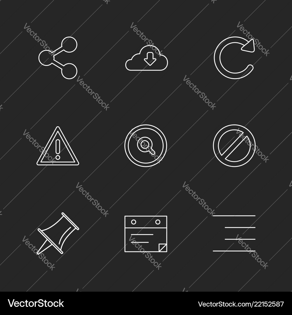 User interface buttons application multimedia vector image