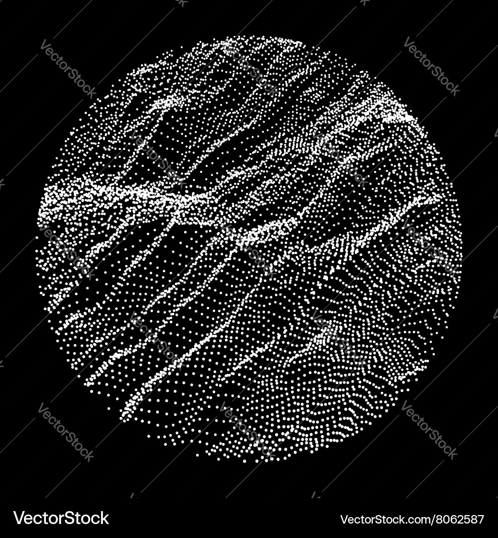Wave grid background 3d abstract Vector Image