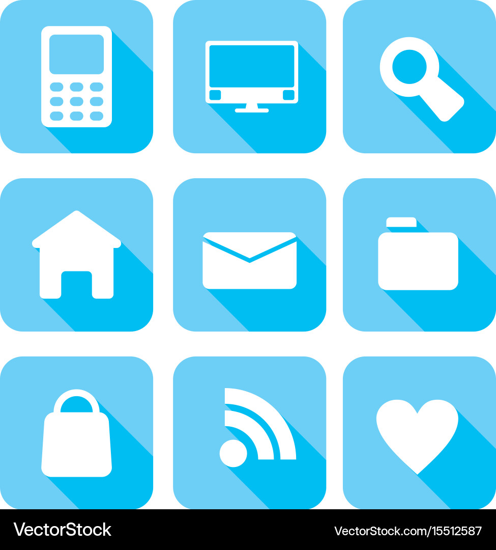 Web icons set vector image