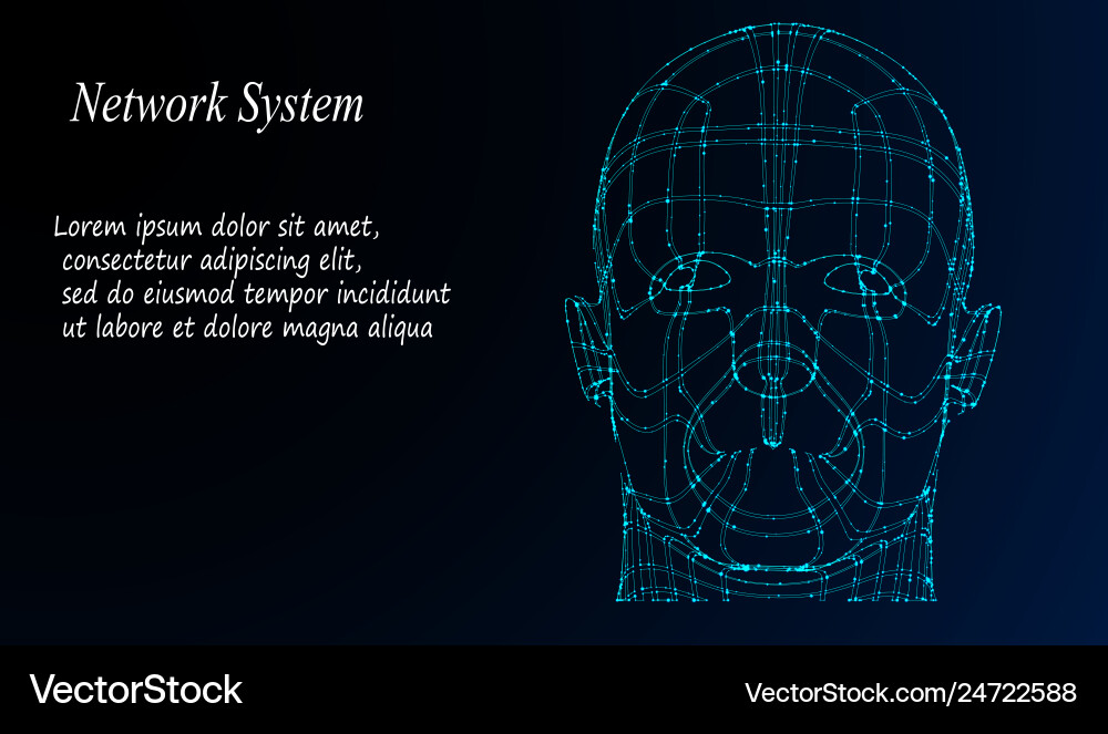 Abstract background with dots array and lines Vector Image