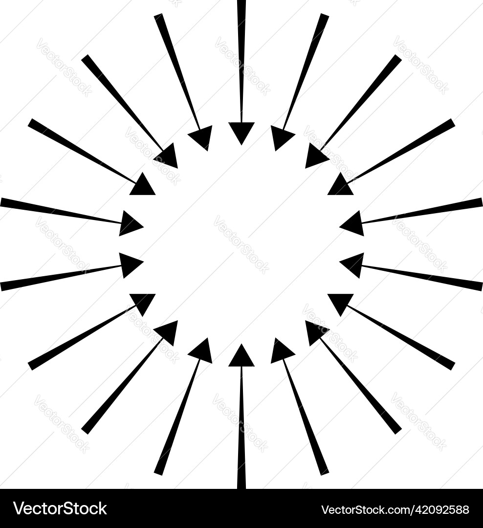 Arrows pointers inward collect intermix gather Arrows pointers inward collect intermix gather vector image