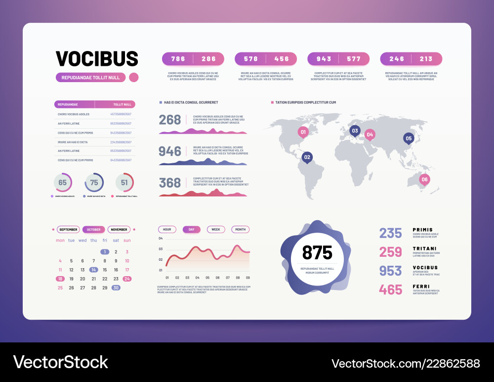 Dashboard Analytics Template vector image