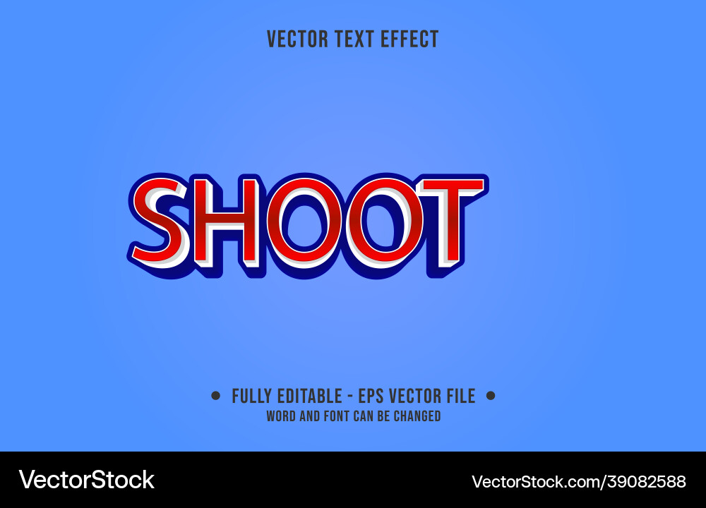 Editable text effect gradient style for digital Vector Image