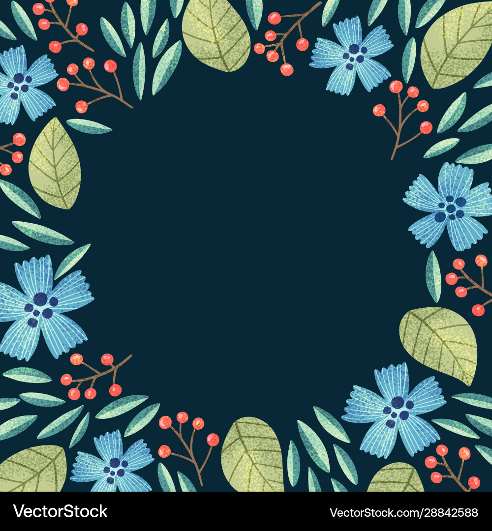 Floral Frame Pattern vector image