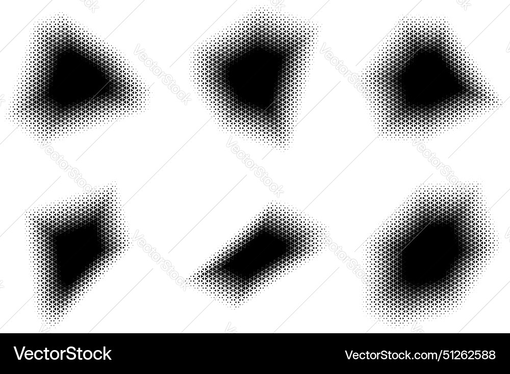 Halftone triangle pattern reprographic technique vector image