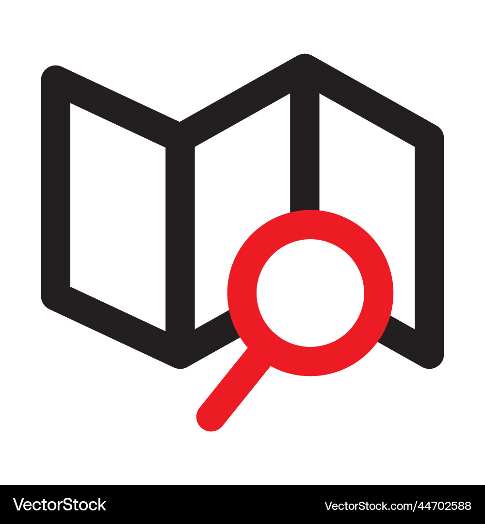 Pin pointer and map location search gps icon vector image