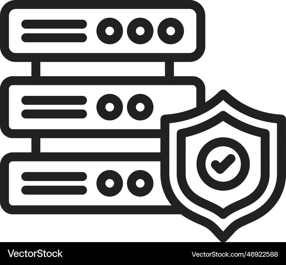 Secure server icon image suitable Vector Image