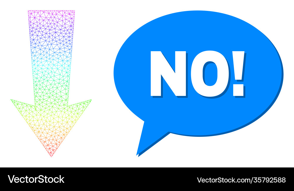 Spectral network gradient arrow down icon Vector Image