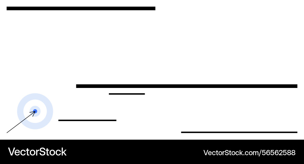 Target with an arrow and expanding rings Vector Image