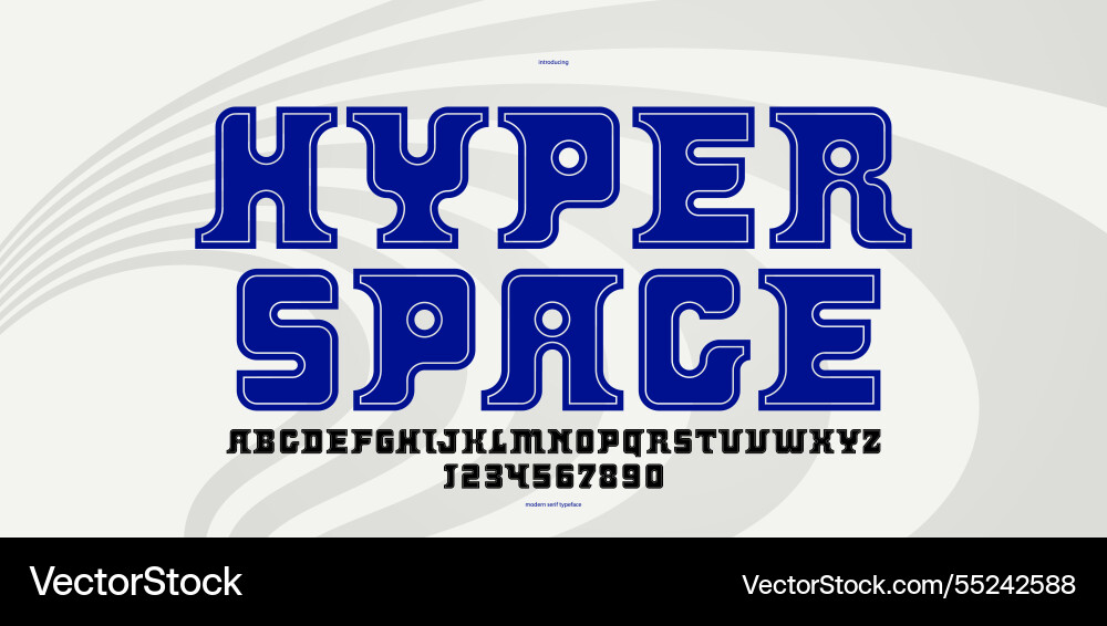 Technology and future style display font Technology and future style display font vector image