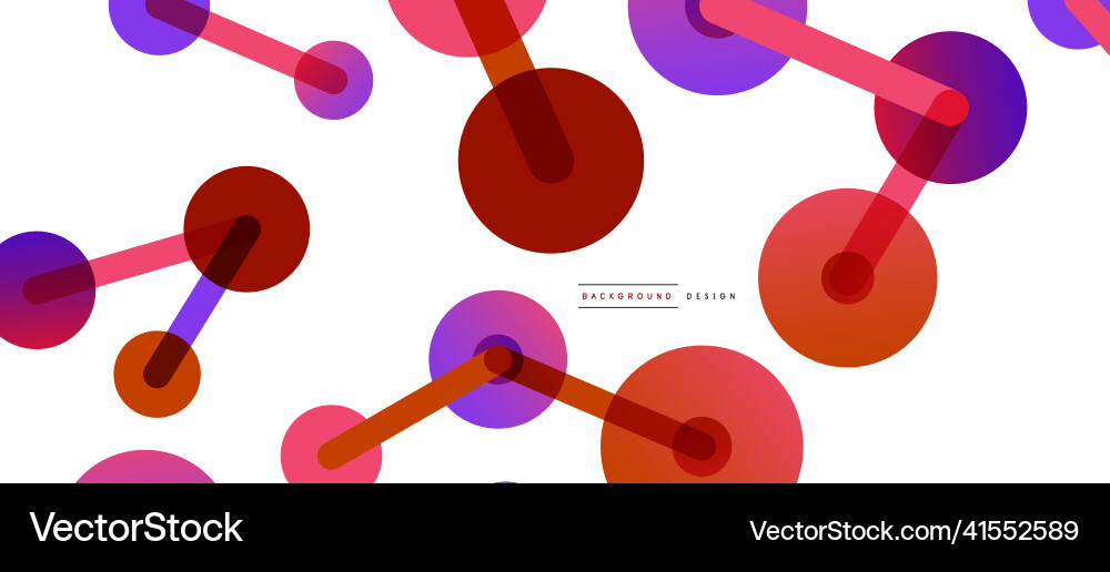 Abstract background round dots connected by lines Vector Image