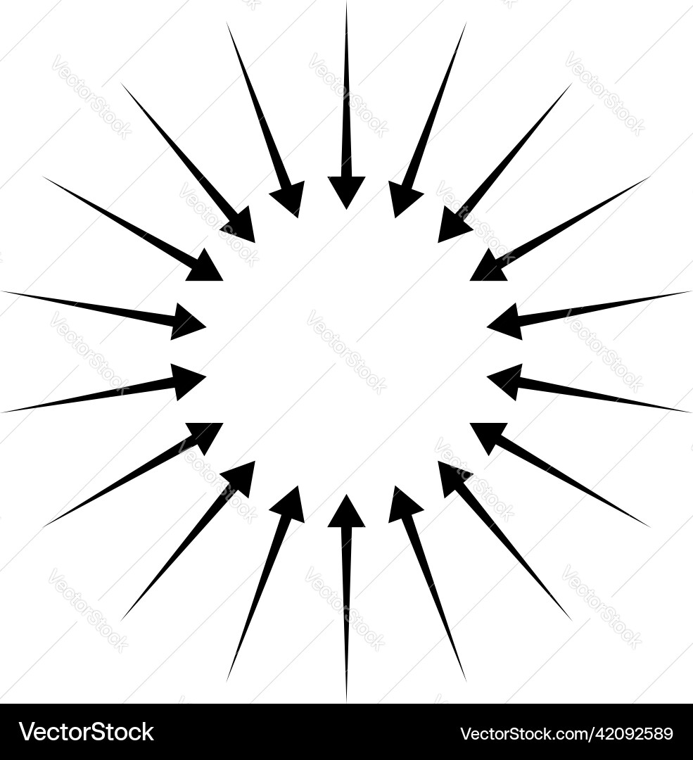 Arrows pointers inward collect intermix gather Arrows pointers inward collect intermix gather vector image