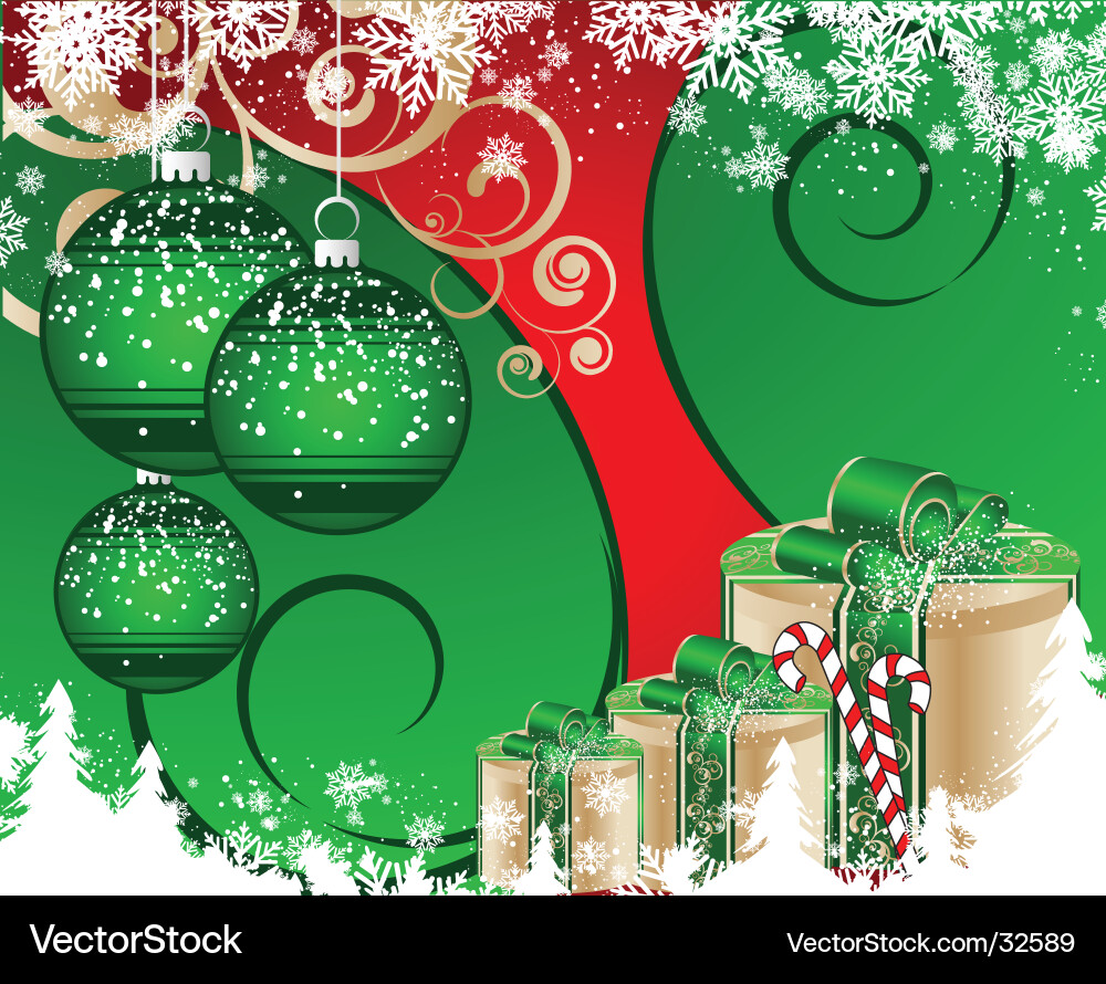 Christmas Ornament Pattern Vector Image