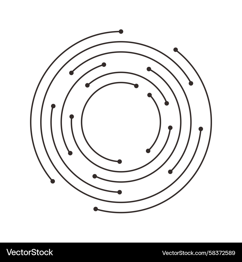 Circuit Board Connection Network Vector Image