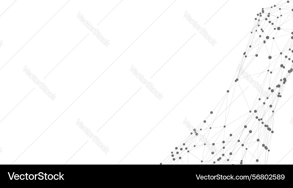 Dots connected by lines abstract wave minimalist Dots connected by lines abstract wave minimalist vector image