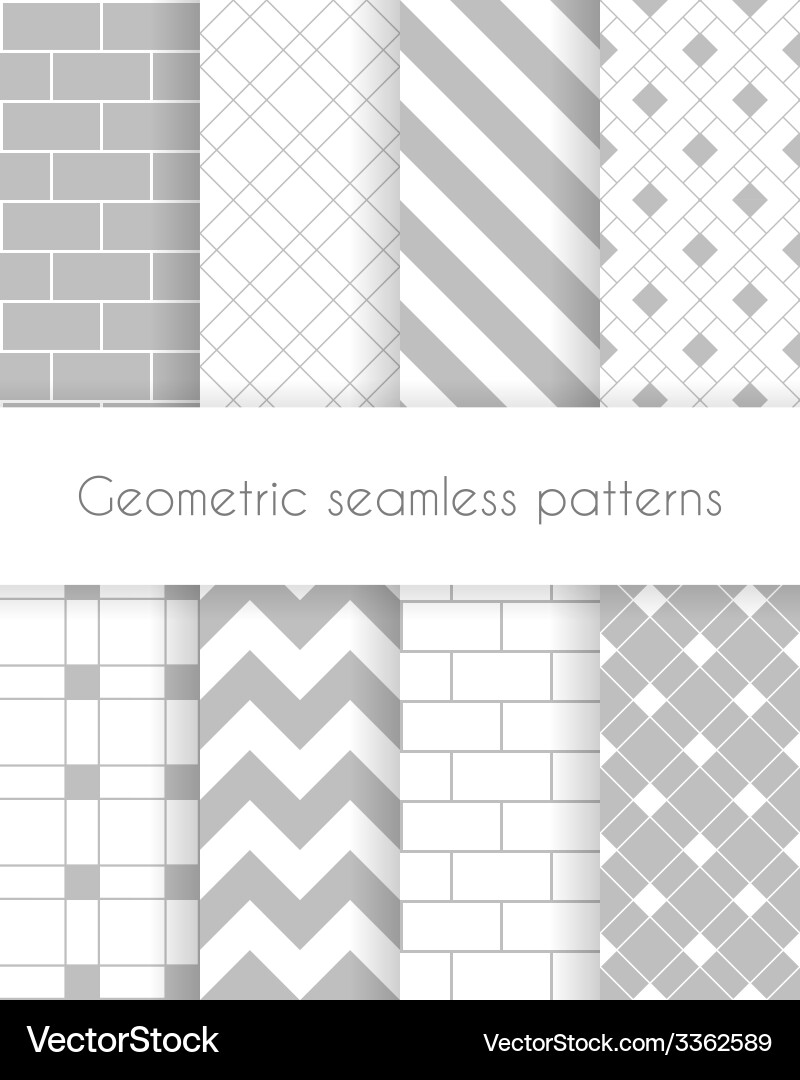 Geometric Seamless Tile Patterns Vector Image