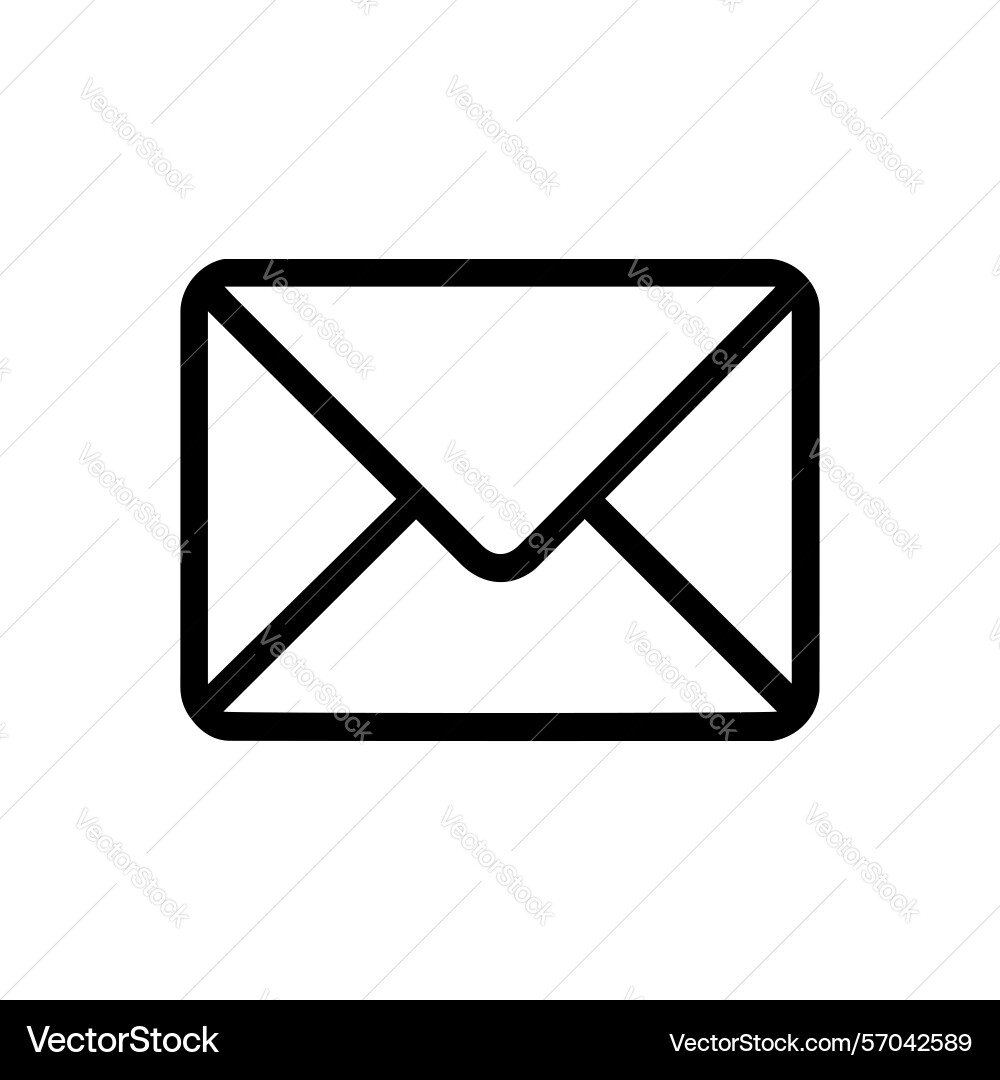 Mail line icon envelope message isolated Mail line icon envelope message isolated Vector Image