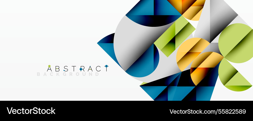 Modern abstract composition with layered circles Vector Image