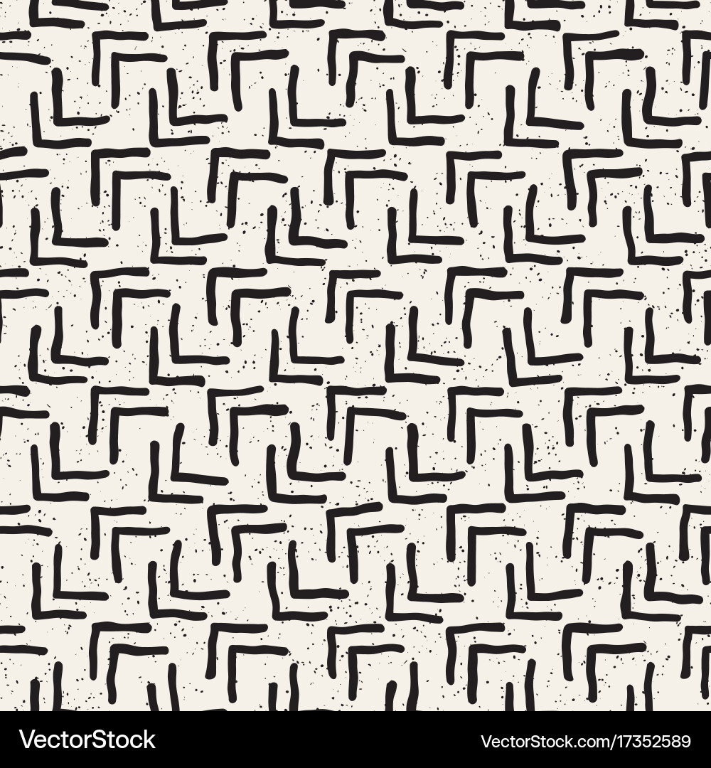 Seamless pattern with hand drawn lines abstract vector image