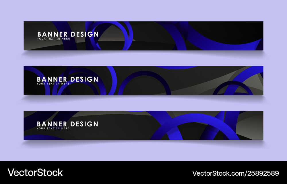Set rectangular banners with background dark Set rectangular banners with background dark vector image