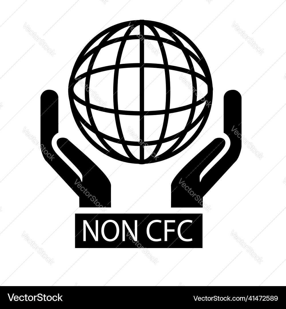 Simple sign non cfc Simple sign non cfc vector image