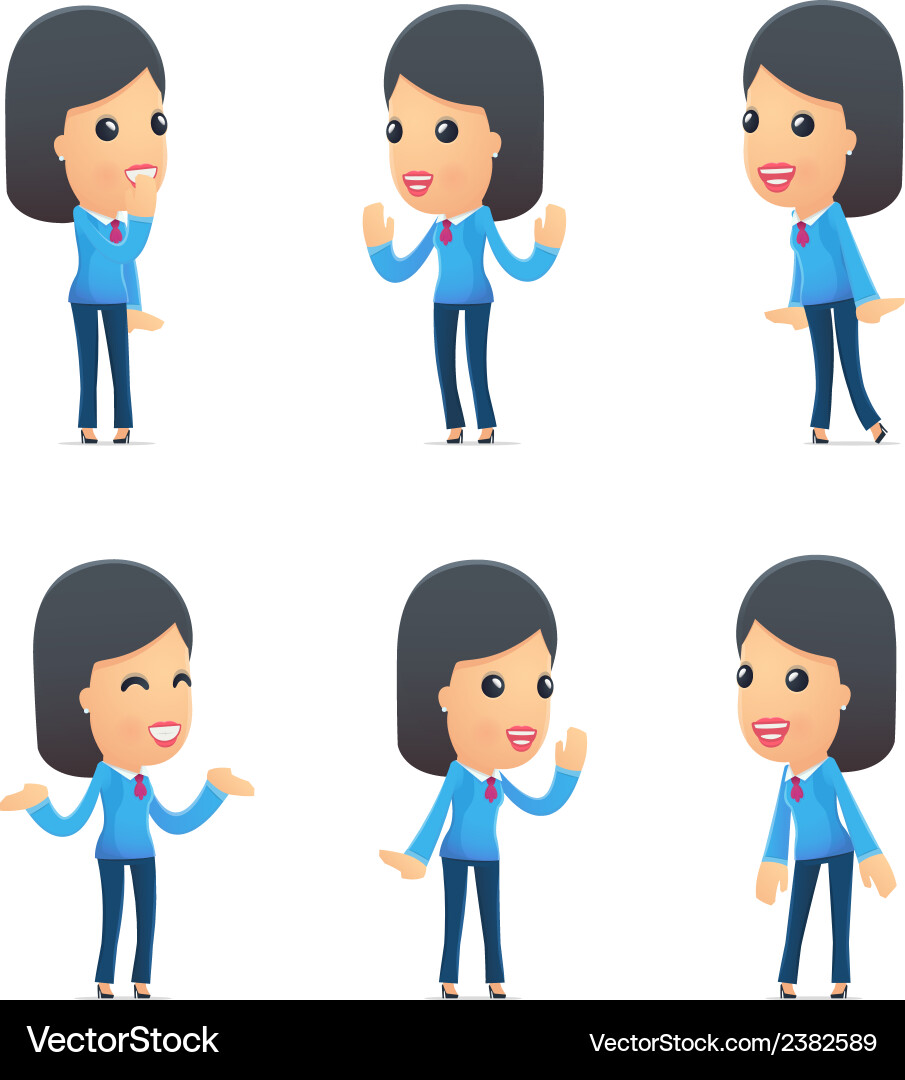 Universal characters in different poses reception Universal characters in different poses reception vector image