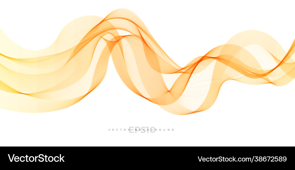 Wave element with abstract yellow lines vector image