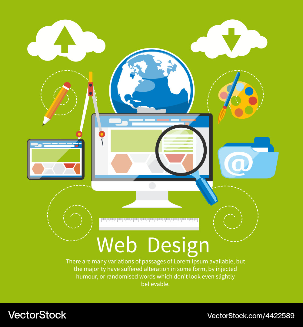 Web design program for and architecture vector image