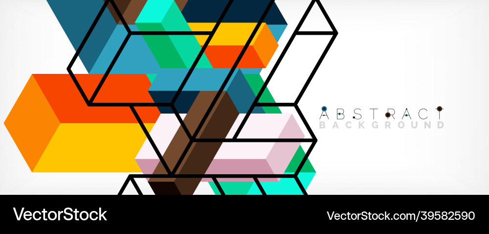 Abstract background 3d cubes cubic elements Abstract background 3d cubes cubic elements vector image