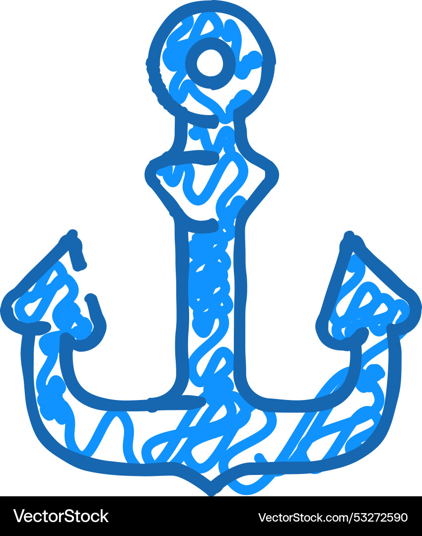Anchor ship pirate icon doodle Anchor ship pirate icon doodle vektorbild