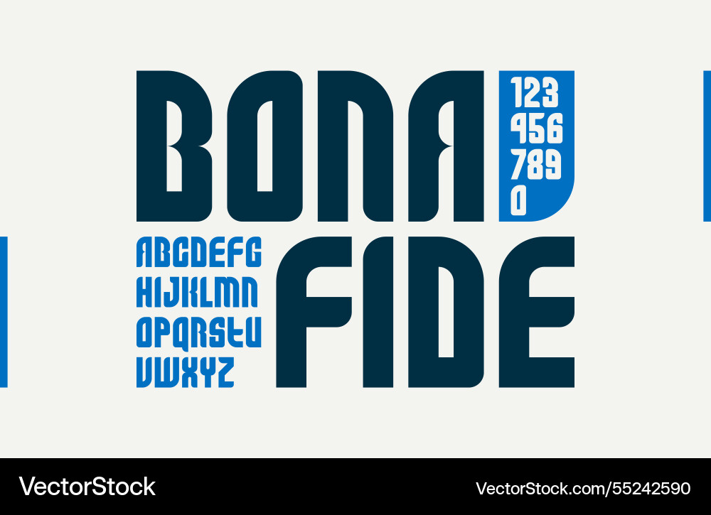 Bold simple sans serif elegant display font Bold simple sans serif elegant display font vector image