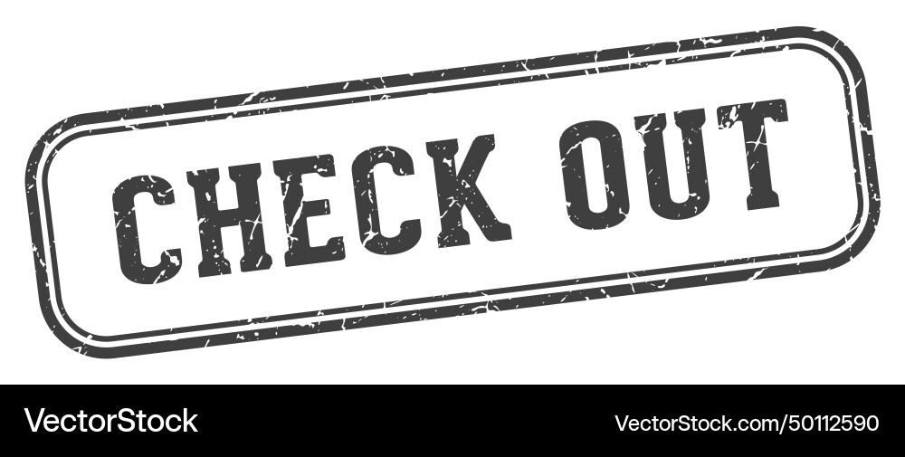 Check out stamp rectangular Vector Image