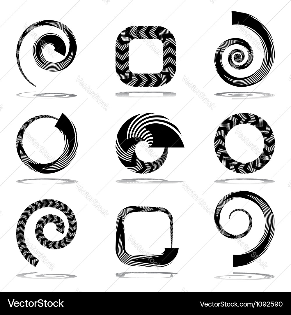 Design elements set vector image