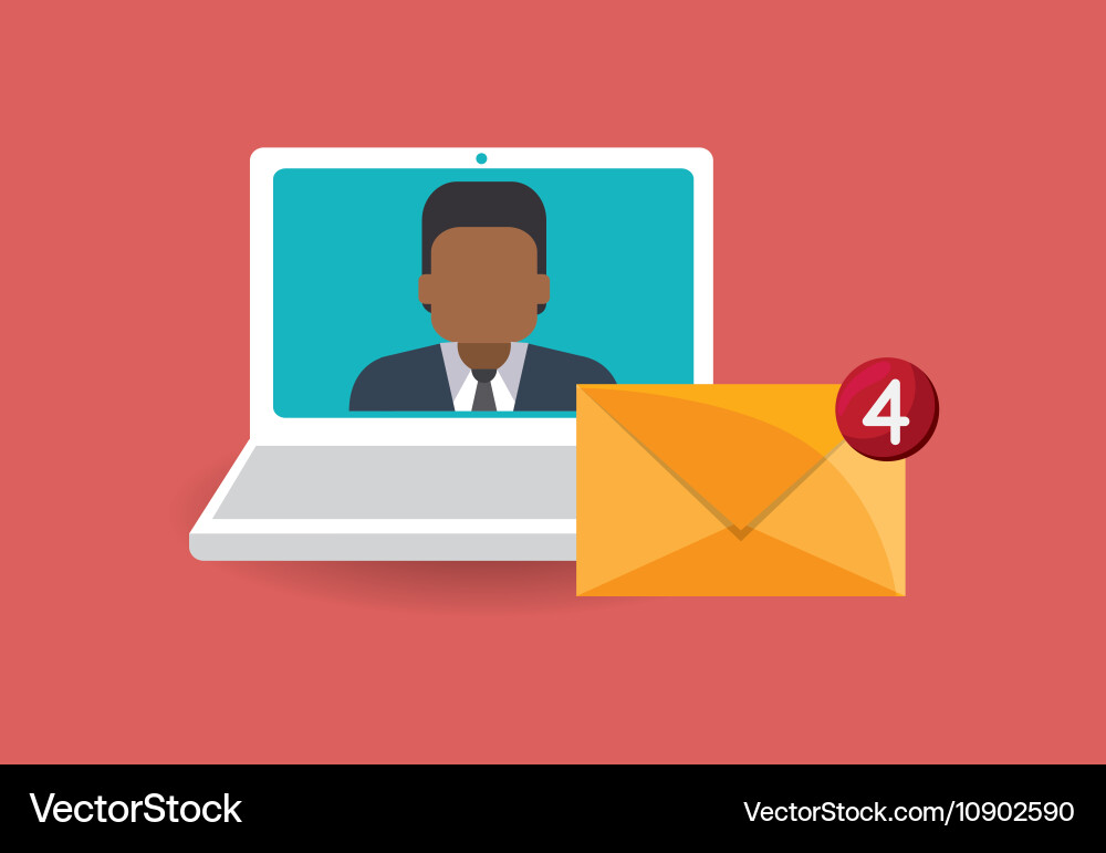 Digital messaging related icons image vector image