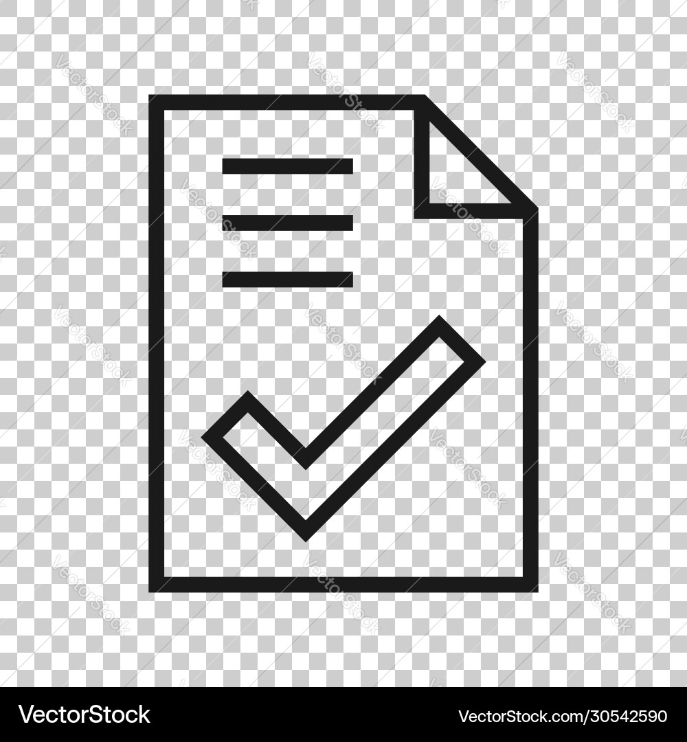 Document checklist icon in flat style report Vector Image
