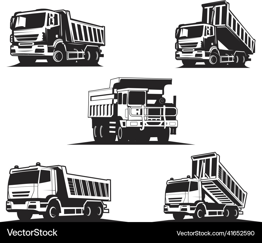 Dump Truck Silhouette Dump Truck Silhouette vektorbild