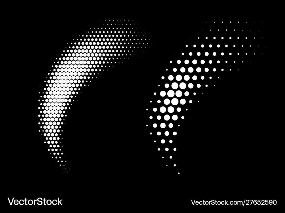 Halftone dots curve gradient pattern background Halftone dots curve gradient pattern background vector image