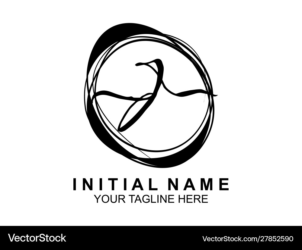 Handwriting logo initial j signature elegant Handwriting logo initial j signature elegant Vector Image