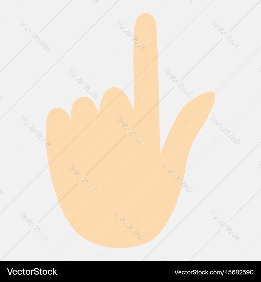 Index finger isolated showing an important message Index finger isolated showing an important message vector image