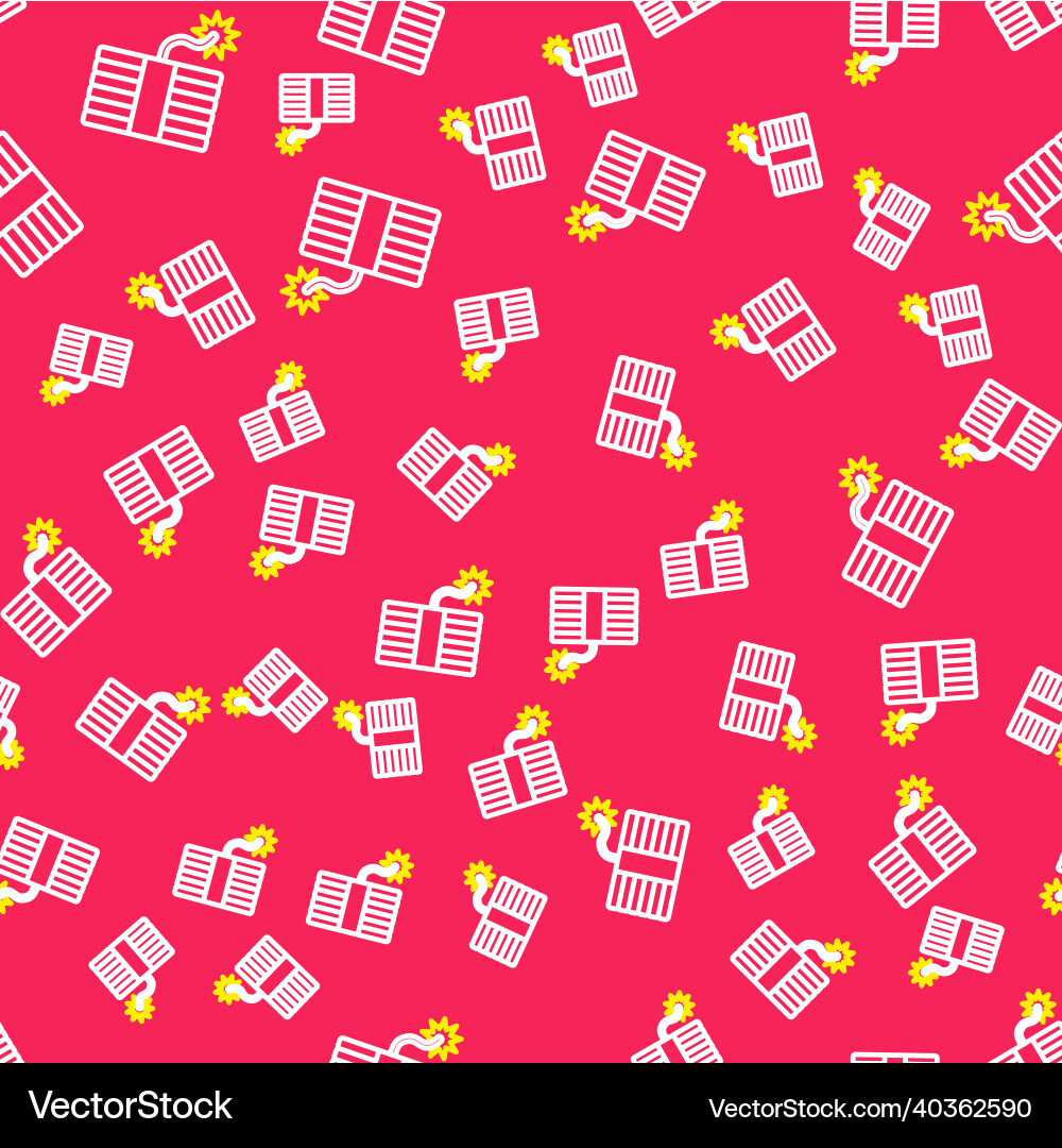 Line firework icon isolated seamless pattern Vector Image