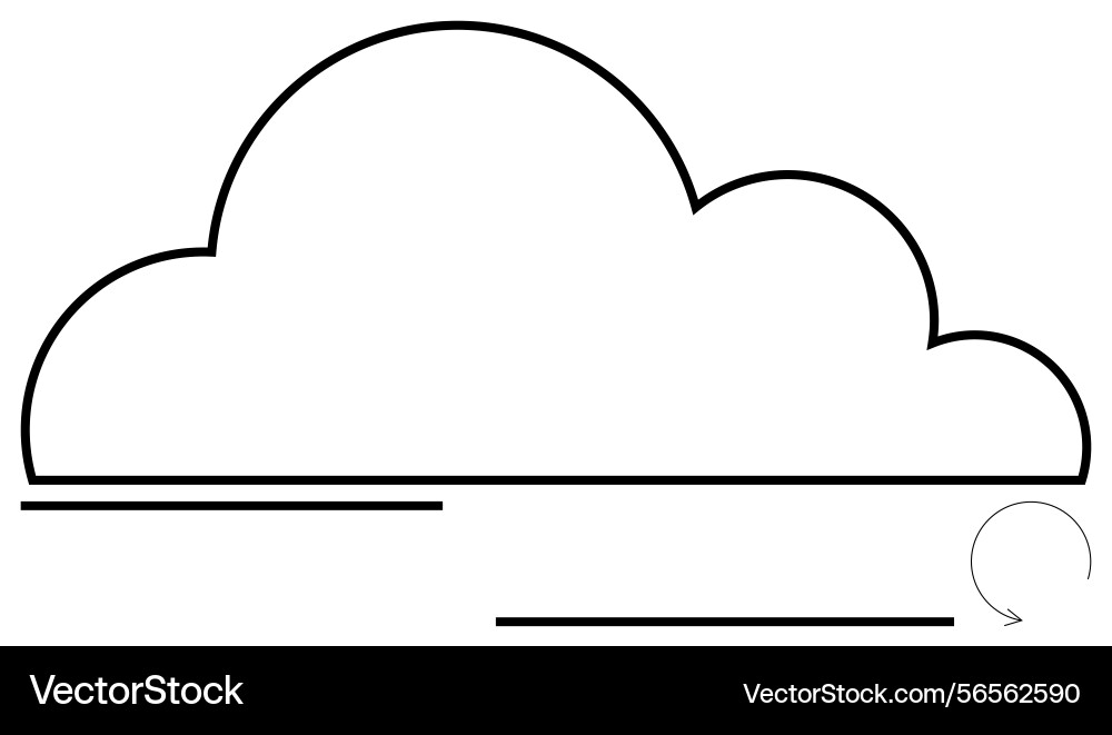 Minimalist cloud design representing data storage Minimalist cloud design representing data storage vector image