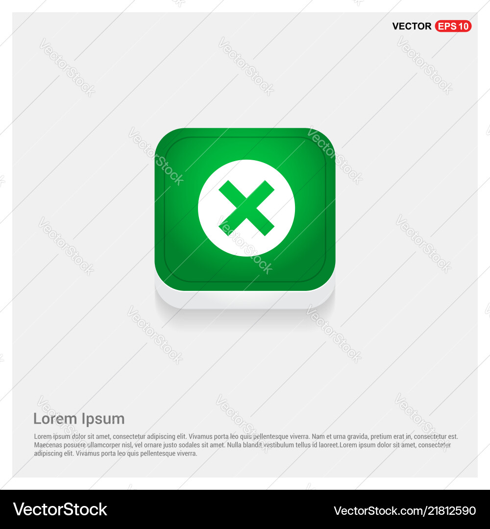 Multiply icon green web button Multiply icon green web button vector image