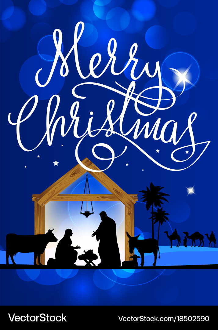 Nativity Scene - Star of Bethlehem vector image