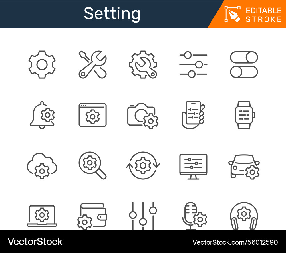Setting thin line icons Setting thin line icons vector image