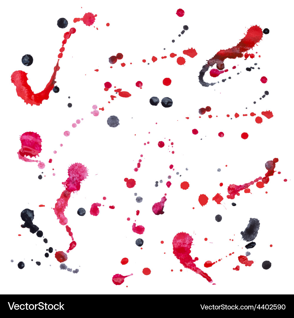 Watercolor Splatter Drops vector image
