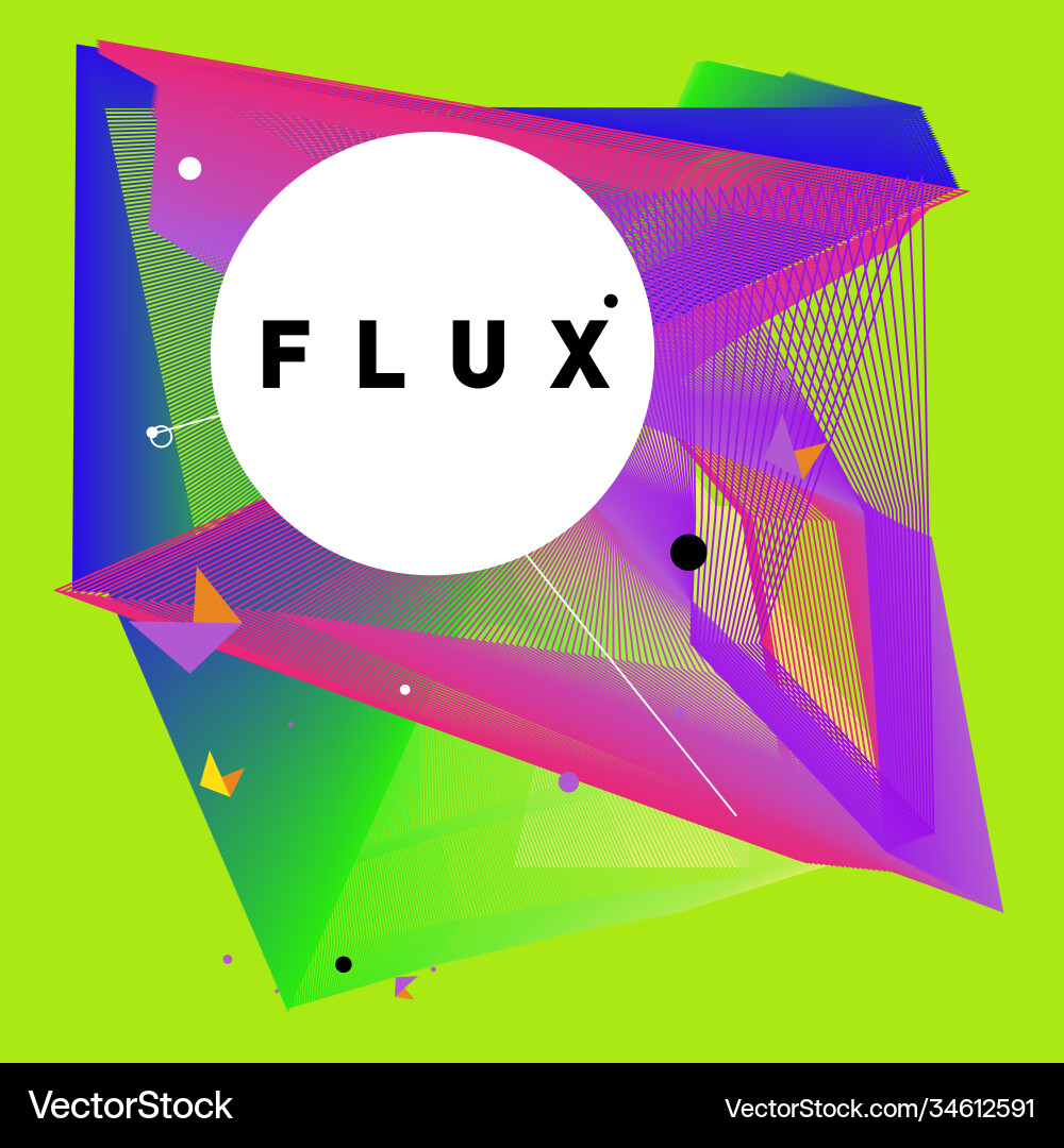 3d colorful wave background dynamic flux effect Vector Image