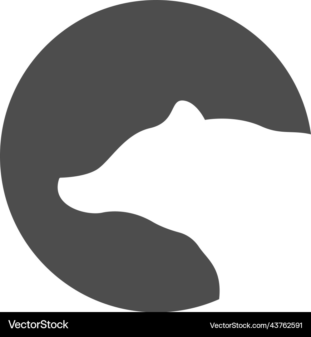 Bear Silhouette Logo vector image