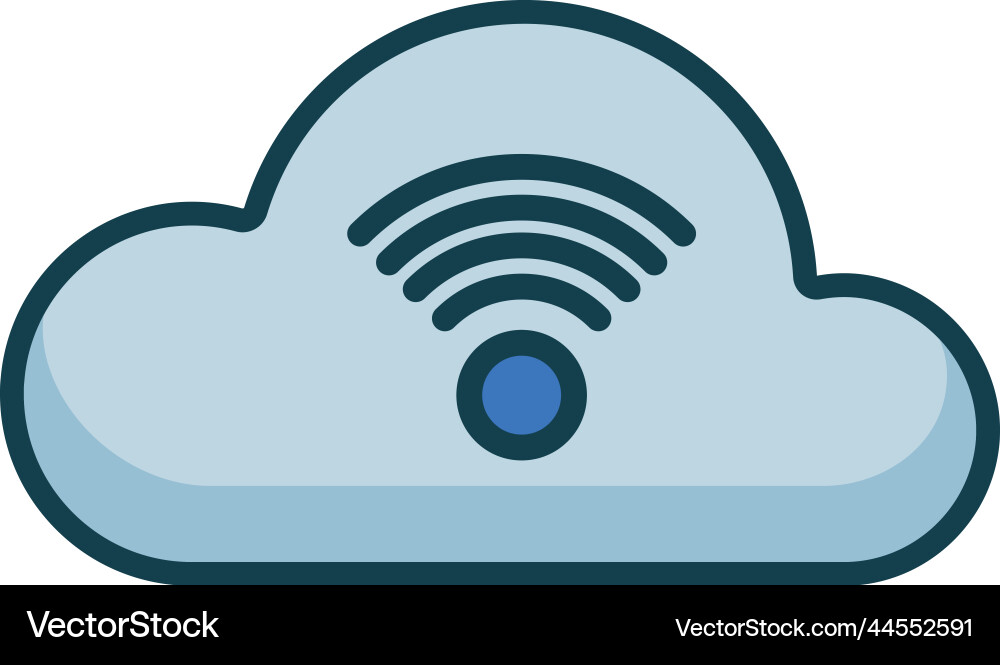 Cloud computing with wifi Vector Image