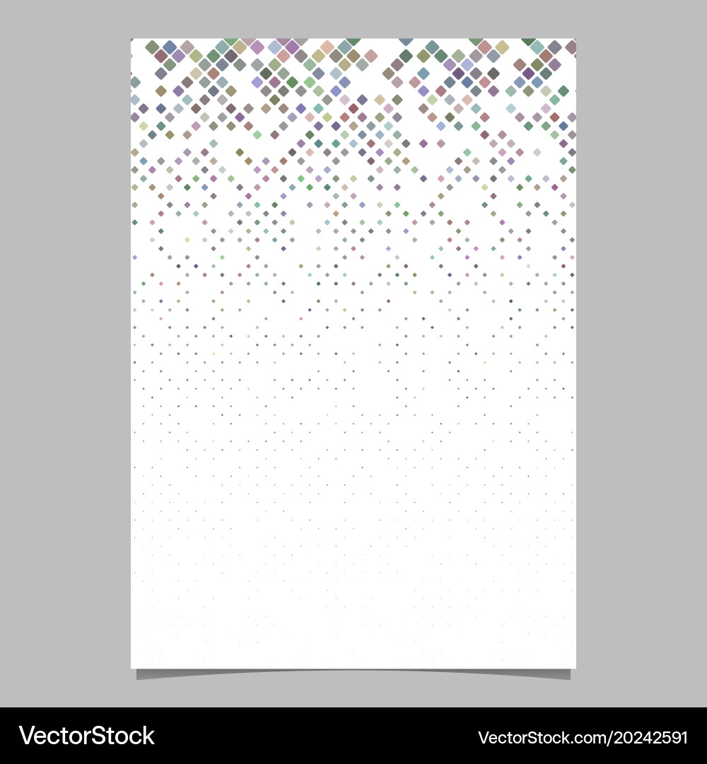 Diagonal square pattern flyer template - mosaic vector image