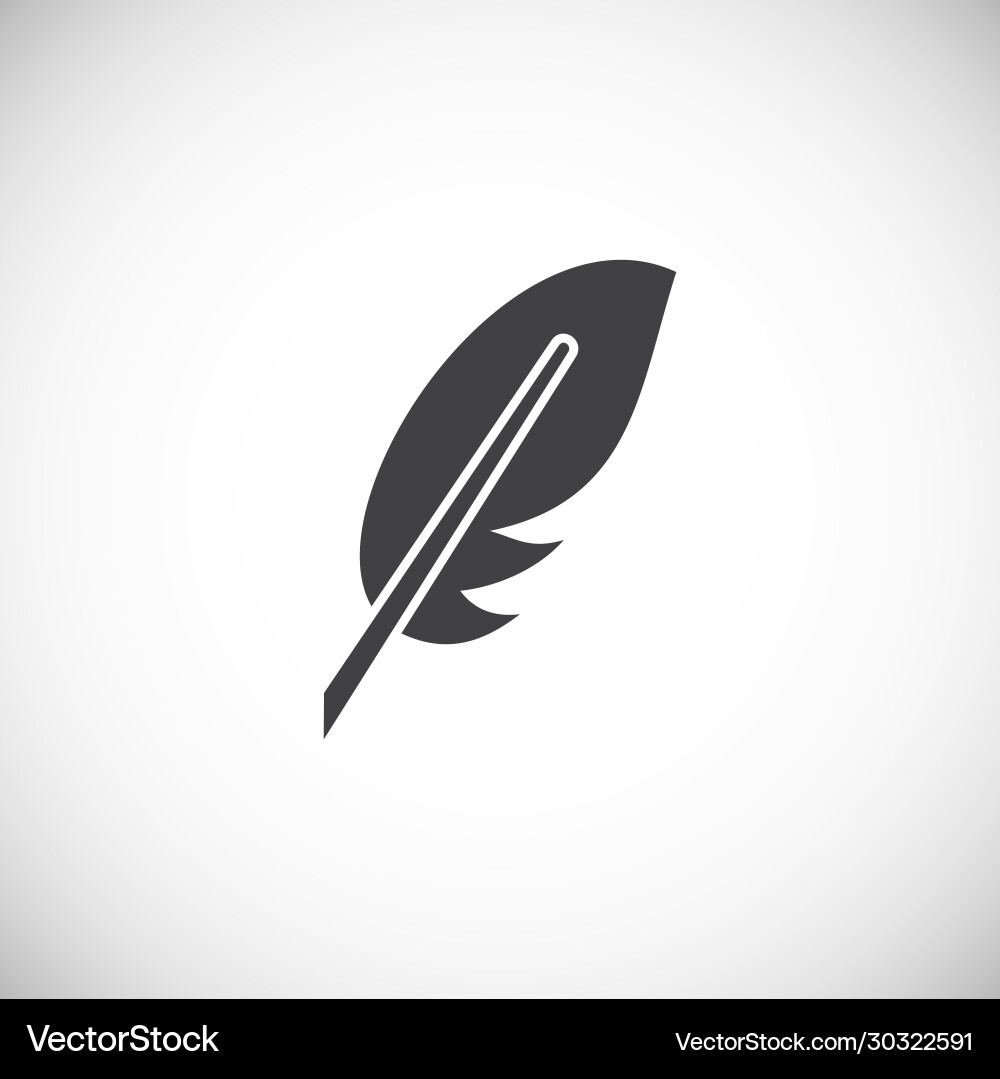 Feather icon on background for graphic and web Feather icon on background for graphic and web vector image
